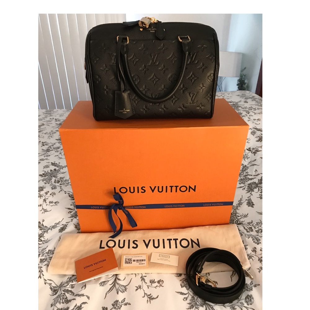 Louis Vuitton Speedy 25 Empreinte Bandouliere Noir
